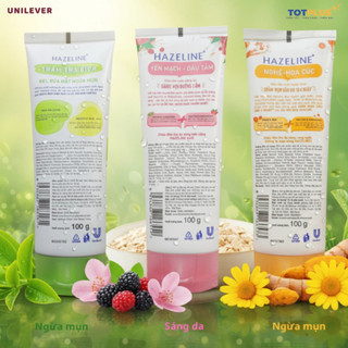 Gel Rửa Mặt Hazeline 100g - 40g - Da Sạch Sáng, Mịn Màng, Khỏe Khoắn - Chính hãng Unilever