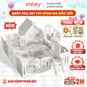Set Full Quây Cũi Nhựa Phi Hành Gia Kết Hợp Nhiều Trò Chơi Tạo Không Gian Vui Chơi An Toàn Cho Bé