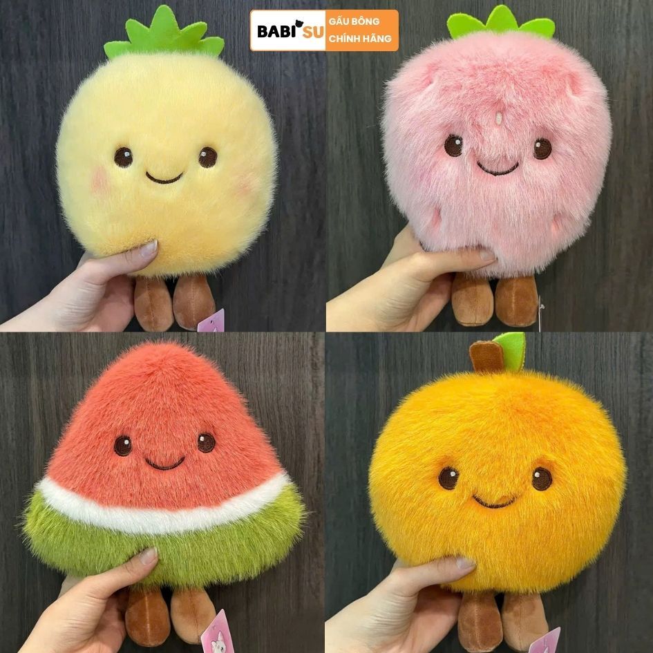 Gấu Bông Trái Cây Dưa Hấu, Cam, Dâu Tây, Cam Mặt Vui Vẻ Làm Quà Tặng Cho Bé Ngày Sinh Nhật