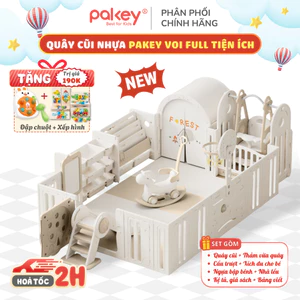 Set Quây Cũi Full Cao Cấp Cho Bé Kết Hợp Với Nhiều Trò Chơi Thú Vị Cầu Trượt, Xích Đu, Ngựa Bập Bênh Cho Bé