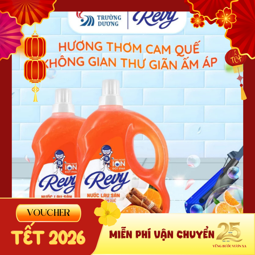 Nước Lau Sàn Nhà  - Can Nước Lau Nhà REVY Hương Thơm Lâu, Làm Sạch Hiệu Quả
