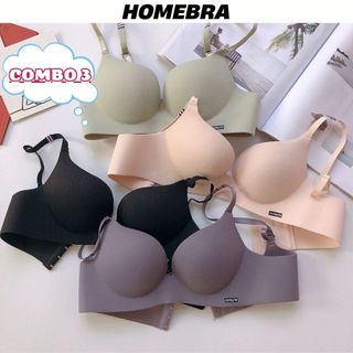 Combo 3 áo ngực nữ mút vừa nâng ngực quyến rũ-Set 3 áo lót nữ không gọng đúc su cao cấp mềm mại A560