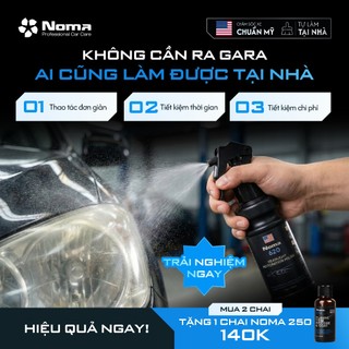 Dung dịch phục hồi và bảo vệ đèn pha Ô tô NOMA 620 tẩy sạch vết ố vàng, đánh bóng, phủ UV chống mờ