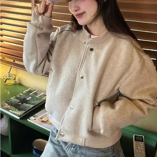 Áo Bomber Dạ Ép Croptop Form Chuẩn Hàn Quốc