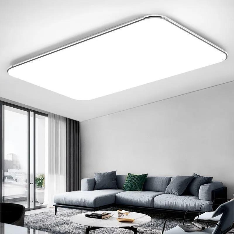 Phòng ngủ tiết kiệm năng lượng ánh sáng led siêu sáng trần vuông đơn giản hiện đại nghiên cứu nhà trong nhà siêu mỏng tr