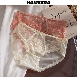 Quần lót nữ ren cao cấp sang trọng thoáng mát Quần chip ren lưới họa tiết hoa xinh xắn HOMEBRA L8809