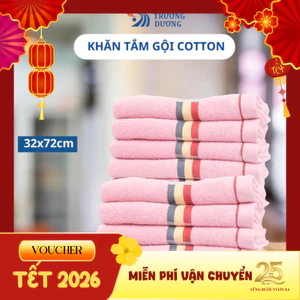 Khăn tắm Cotton mềm mại thấm hút tốt - Khăn tắm gội đầu độ bền màu cao, dày dặn