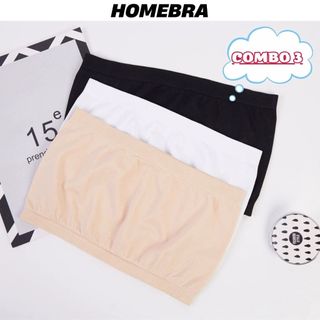 Set 3 Áo ống cotton co giãn không mút ngực - Combo 3 Áo quây ngang không dây thoáng mát B0123