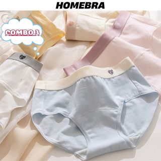 Combo 5 Quần lót nữ cotton cao cấp viền thun co giãn- Set 5 Quần chip nữ thêu trái tim đáng yêu L183