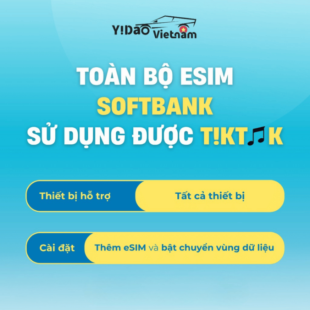 eSIM du lịch Nhật Bản hỗ trợ TT, sim Nhật Bản sóng Softbank cài bằng mã QR, data tốc độ cao 4G/5G