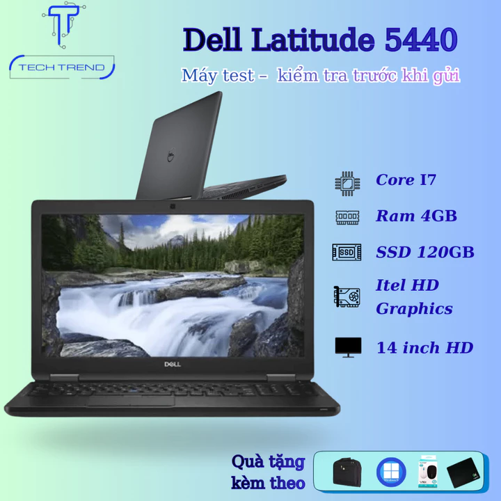 Laptop Dell Latitude 5440, Core i7-4600U, Ram 4GB, SSD 120GB, màn 14 inch HD laptop cũ giá rẻ zin