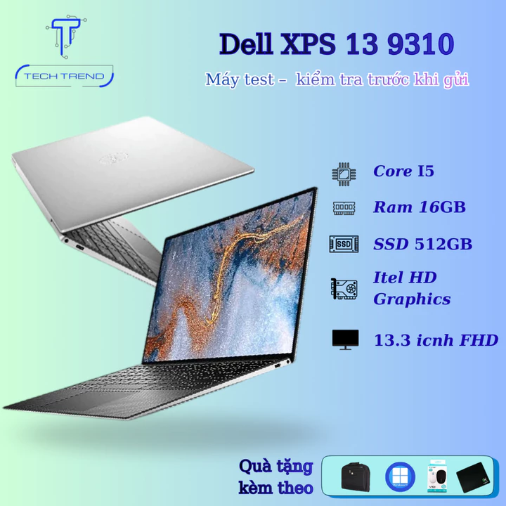 Dell XPS 13 9310, Core i5-1135G7, Ram 8/16GB, SSD 512GB, 13.3" FHD laptop nhỏ gọn sang trọng cao cấp