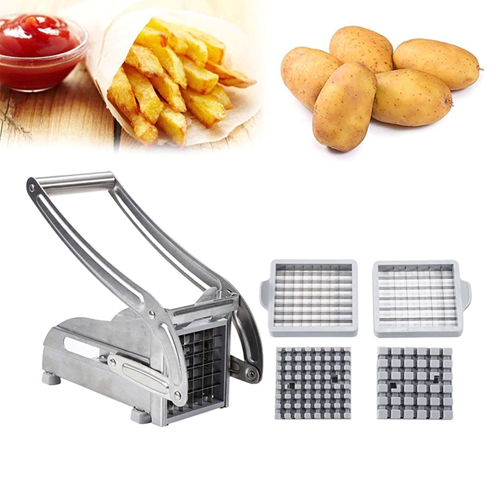 Máy cắt khoai tây KFC vuông kèm 3 bộ lưỡi dao 9, 12 mm