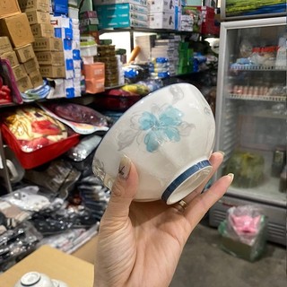 Bát , Chén Cơm Bát Tràng Hoa Xanh Đường Kính 11,5 CM  Đẹp
