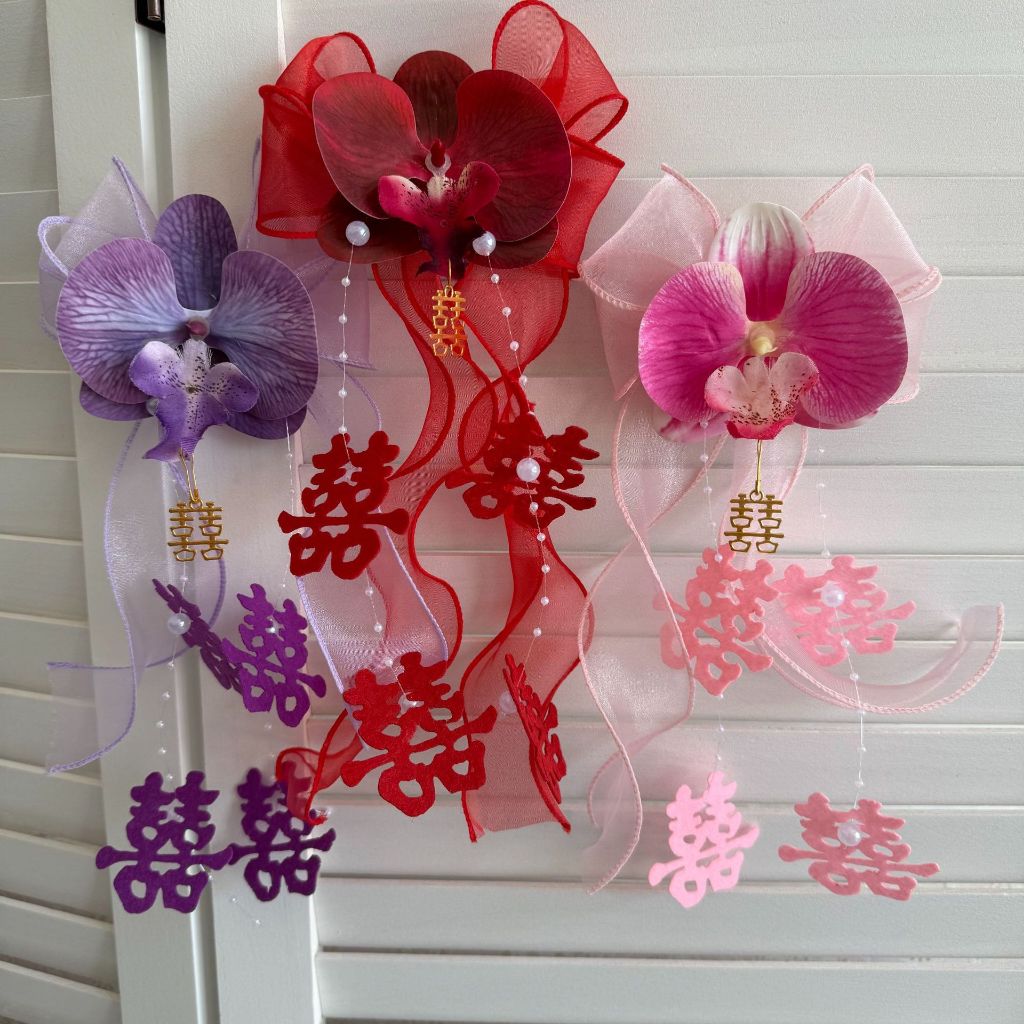 Phụ kiện hoa trang trí tay nắm cửa xe ô tô đám cưới, trang trí rèm cửa, cầu thang - Kem Shop