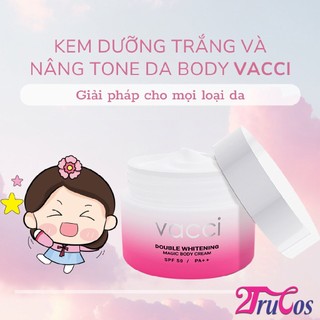 Kem Dưỡng Thể VACCI Double Whitening Magic Body Cream SPF50 160ml (cấp ẩm bật tông trắng da) 2Trucos