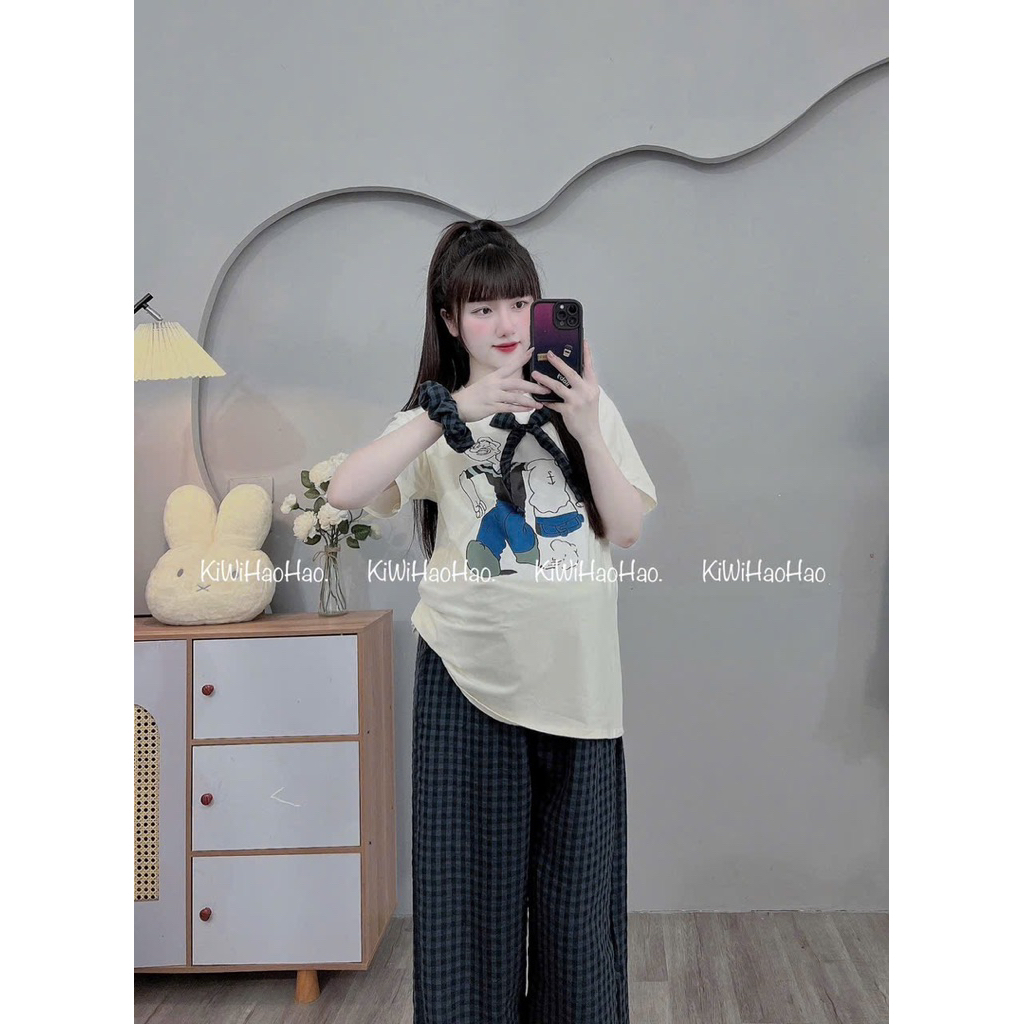 Bộ bầu -bộ sau sinh-BỘ QDAC COTTONG HÌNH NGỰA QUẦN KẺ-3 màu