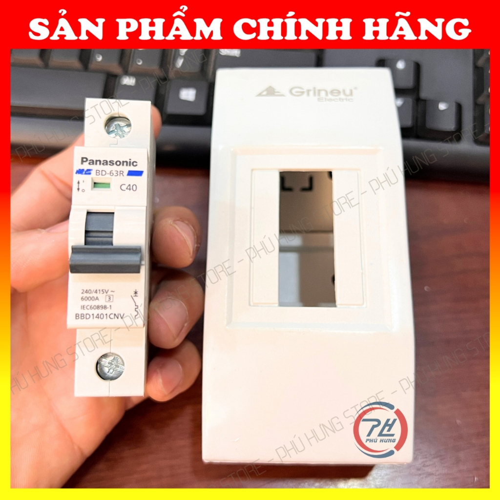 Hộp Át Nổi Nhỏ Grineu Lắp 1–3 Át MCB RCBO – Hộp Aptomat Nổi Nhựa Chống ...