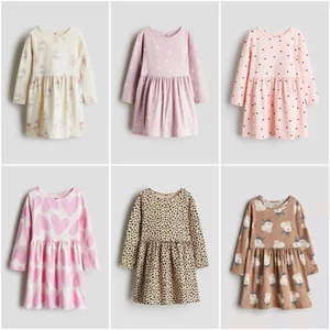 Váy cotton bé gái lớn HM Auth dài tay sale (18/24m, 2/4y 4/6y 6/8y, 8/10y)