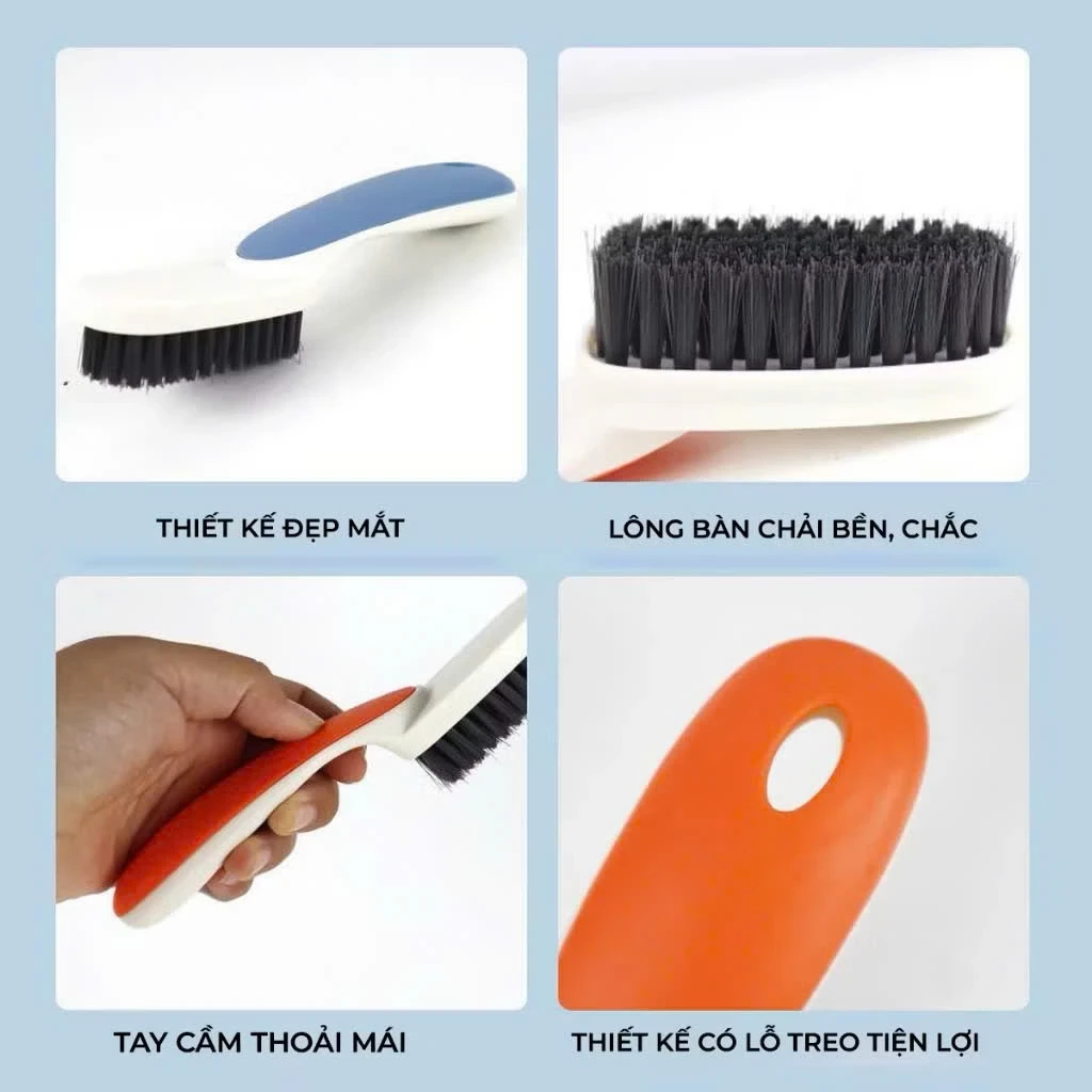 Bàn Chải Chà Giày Tay Cầm Chắc Chắn Mini Đa Năng Nhiều Màu