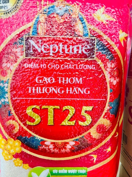 1 Túi Gạo Thơm Thượng Hạng ST25 Neptune 5Kg, Gạo ST25