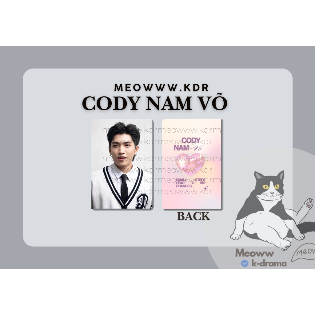 set card bo góc anh trai Cody Nam Võ - Anh trai say Hi 2025