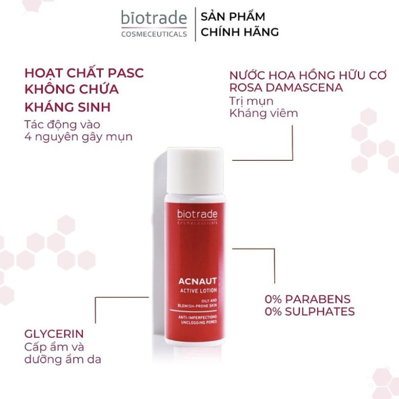 [MALL] Dung dịch chấm mụn BIOTRADE ACNAUT ACTIVE LOTION 15ml giảm mụn sưng, mụn mủ - Skin Studio