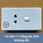 Mặt kết hợp 1 ổ cắm 1 công tắc, 1 ổ cắm 2 công tắc SINO VANLOCK chính hãng, lắp âm hoặc nổi