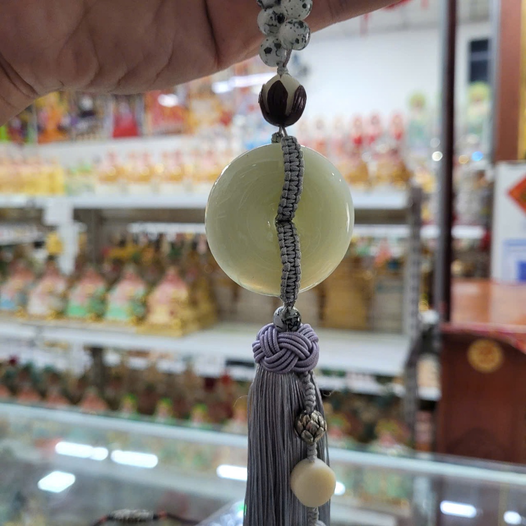 Phụ Kiện Dây Treo Trang Trí Xe ô tô Mẫu Ngọc Bội Bình An Thiết Kế Tinh Xảo Làm Quà Tặng ý nghĩa
