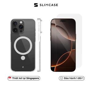 Combo Ốp lưng & Kính cường lực iPhone 16 Series SLIMCASE - Siêu mỏng, Không ố, Chống nhìn trộm, Kèm khung dán.