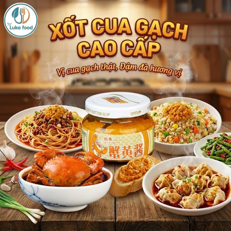 Xốt Cua Gạch Gu Xiang Cao Cấp 102g - Gạch Cua Béo Ngậy, Sốt Chấm Hải Sản, Trộn Cơm, Nấu Bún Đậm Đà Vị Biển Thượng Hạng