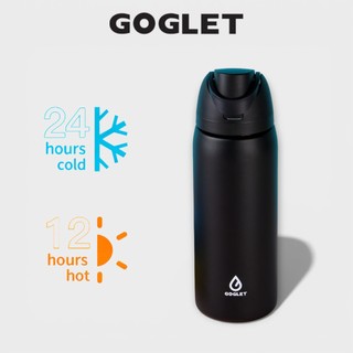 GOGLET Bình Giữ Nhiệt Thể Thao Inox 304, Dung Tích 950ML Giữ Nhiệt Tốt 6 - 12 Tiếng, Thiết Kế Cá Tính, Màu Đen TITAN