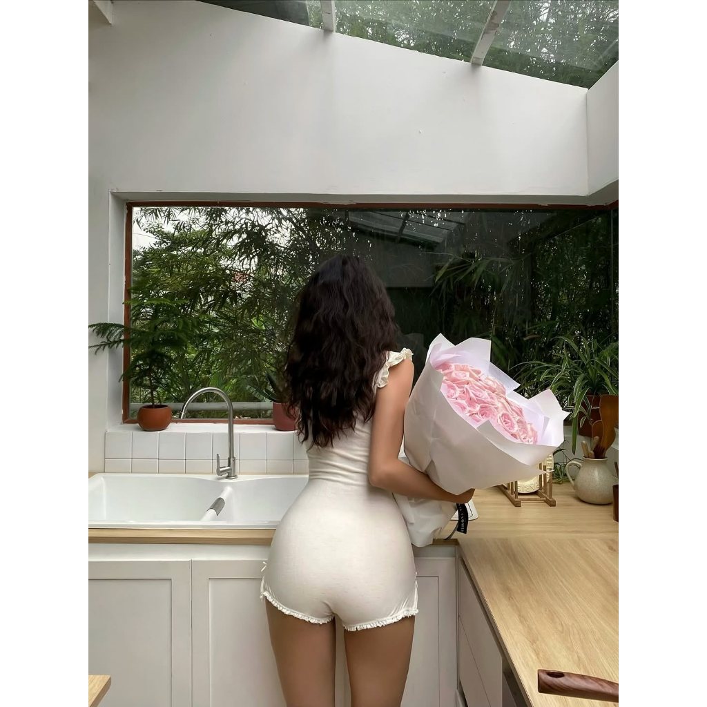 [Sẵn - HỎA TỐC HN] ONESOON Bodysuit trái tim ba lỗ cánh tiên phối ren sexy bộ đồ liền thân gợi cảm cho nữ