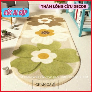 🦚HÀNG NHẬP🦚Thảm Lông Cừu 50x120cm Decor Cao Cấp Phong Cách Châu Âu Siêu Mềm Mịn _ Chăn Ga Sỉ HCM