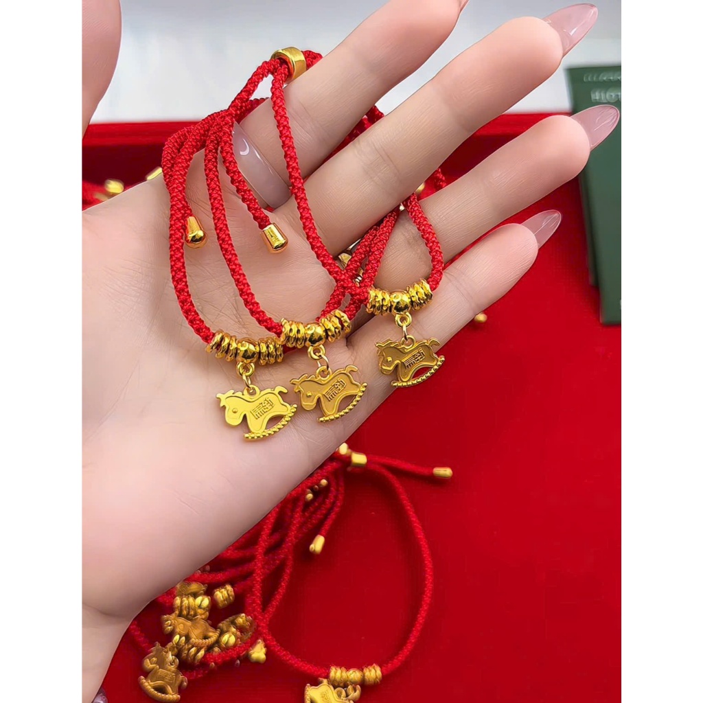 Q01 - Lắc tay Mã Đáo Hồng Vận [Bảo Khánh Trang Sức]
