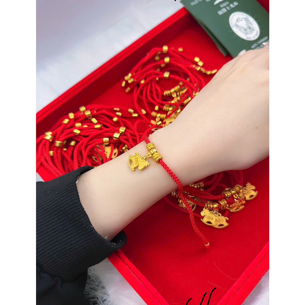Q01 - Lắc tay Mã Đáo Hồng Vận [Bảo Khánh Trang Sức]