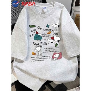 Áo thun phông nữ nam form rộng chất liệu cotton khô in hình the lucky
