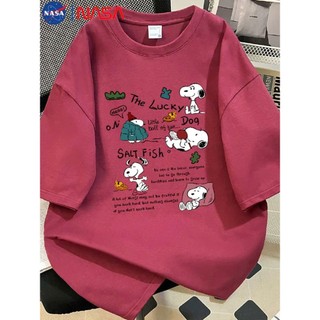 Áo thun phông nữ nam form rộng chất liệu cotton khô in hình the lucky