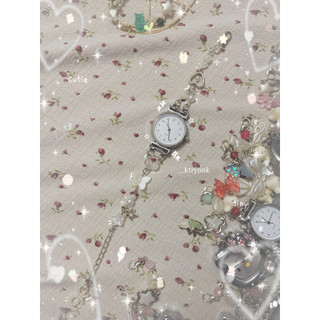 𝗛𝗔𝗡𝗗𝗠𝗔𝗗𝗘 | Đồng hồ custom kim loại xinh yêu, mix hạt cho các nàng | _.ktrynnk