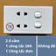 Mặt 2 ổ cắm 2 công tắc, 2 ổ cắm 1 công tắc SINO VANLOCK S18 chính hãng, lắp âm tường hoặc lắp nổi