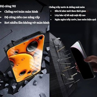 Kính cường lực iPhone chống nhìn trộm HD chống vân tay dễ dán cho iPhone 17 Air 16 15 14 13 12 11 Pro Max XS XR XSMax