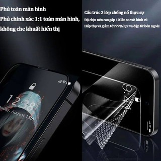 Kính cường lực iPhone chống nhìn trộm HD chống vân tay dễ dán cho iPhone 17 Air 16 15 14 13 12 11 Pro Max XS XR XSMax