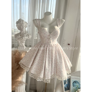 [HAN’S STORE] VÁY FORM BÍ HOA NHÍ DÁNG XÒE CÚP NGỰC REN VIỀN TIỂU THƯ (ẢNH THẬT)