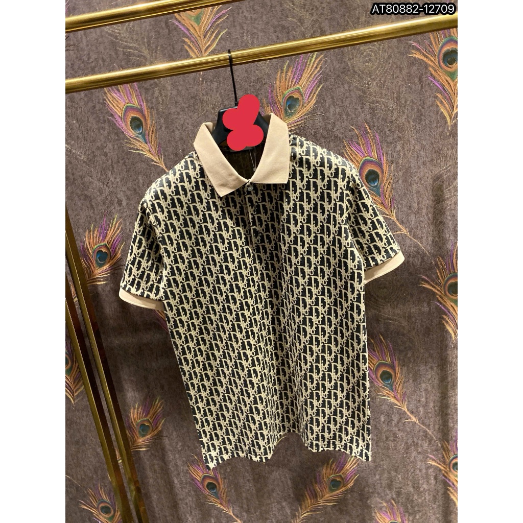 ÁO polo nam cổ tròn họa tiết tay ngắn phong cách trẻ trung chuẩn from