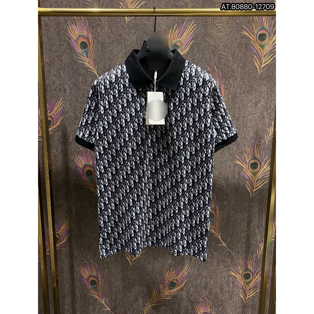 ÁO polo nam cổ tròn họa tiết tay ngắn phong cách trẻ trung chuẩn from