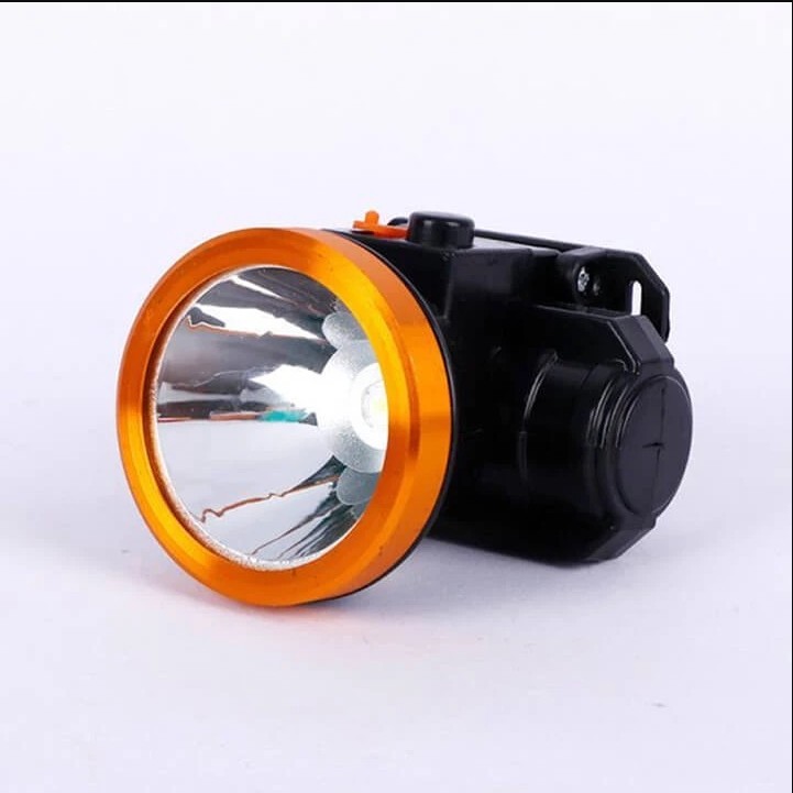 Đèn Pin Đội Đầu Pin Sạc 1 Bóng 80W Siêu Sáng Ánh Sáng Vàng Kèm Bộ Sạc Có Led Báo Đầy
