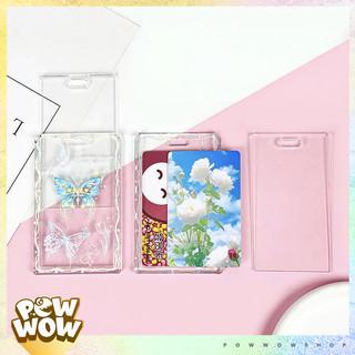 Bao Đựng Thẻ Nhân Viên Nhựa Mica Trong Suốt Phong Cách Họa Tiết Butterfly Đơn Giản Tinh Tế Minimalist