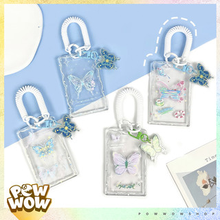 Bao Đựng Thẻ Nhân Viên Nhựa Mica Trong Suốt Phong Cách Họa Tiết Butterfly Đơn Giản Tinh Tế Minimalist