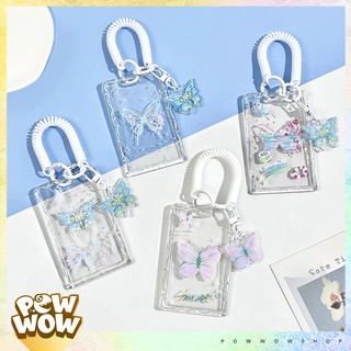 Bao Đựng Thẻ Nhân Viên Nhựa Mica Trong Suốt Phong Cách Họa Tiết Butterfly Đơn Giản Tinh Tế Minimalist