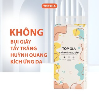 SIZE TO KHỔNG LỒ Thùng 6 Bịch Giấy Rút Đáy Đa Sắc TopGia 1280 Tờ/Bịch Tặng Kèm Móc Treo
